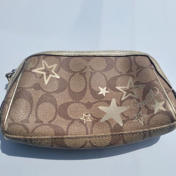 Coach Bags Coachsignaturecanvas Stars Cosmetic Bag Poshmark
